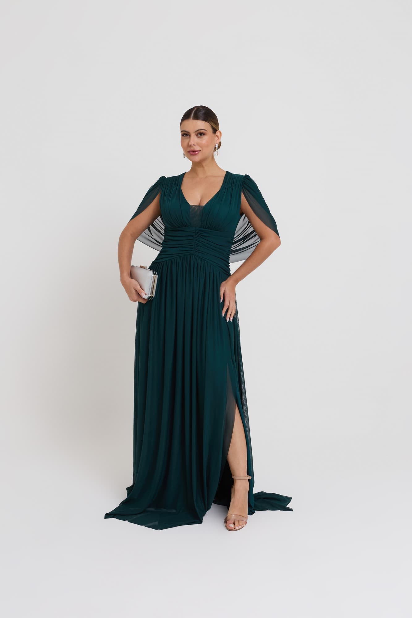 Vestido Virginia Verde Petroleo