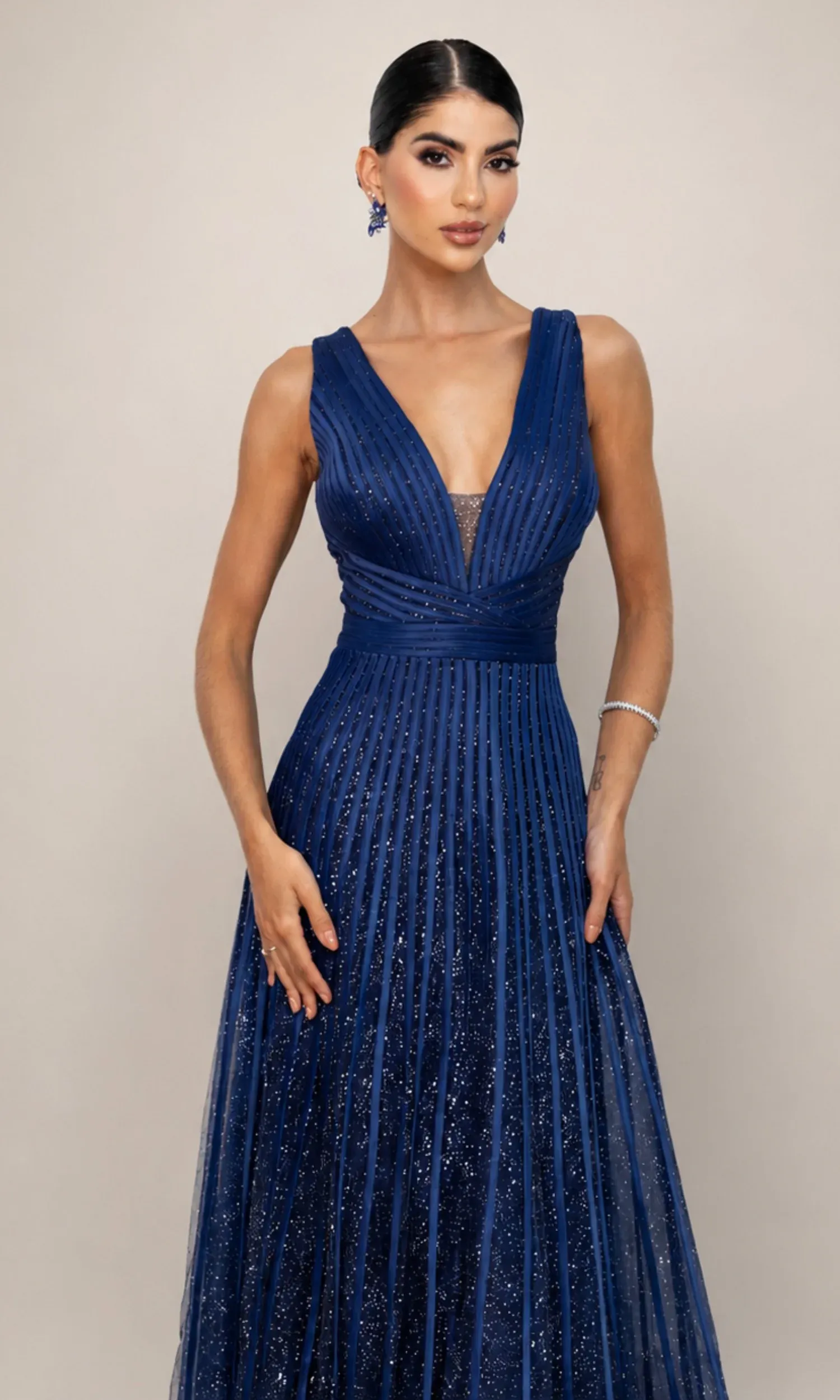Vestido Heloisa Azul Marinho